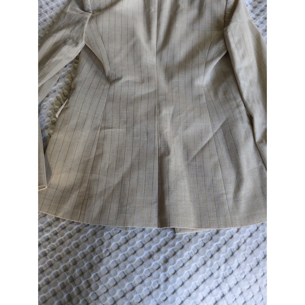 Veronica Beard Gaya Dickey Jacket Natural Gold Size 0 Business Career Metallic - Picture 6 of 15